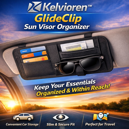 Kelvioren™ GlideClip Sun Visor Organizer